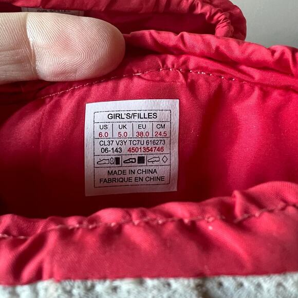 The North Face Girls Gray Red Winter Waterproof Snow Camp Boot- Size 6 - Picture 11 of 11